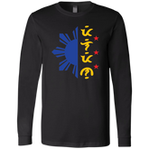 Tricolor Filipino in Baybayin Script Half Sun Mens Jersey Long Sleeve T-Shirt